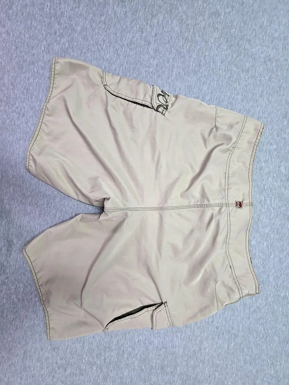 Quiksilver Shorts Mens 30 Beige Board Swim Trunks Cargo Pockets Surf Beach